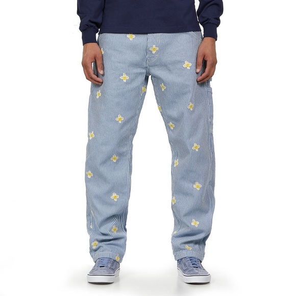 🌼🤍NWT STAN RAY Mens Daisy embroidered Hickory Painter Pants 38X32 SOLDOUT!🤍🌼 - Picture 3 of 11